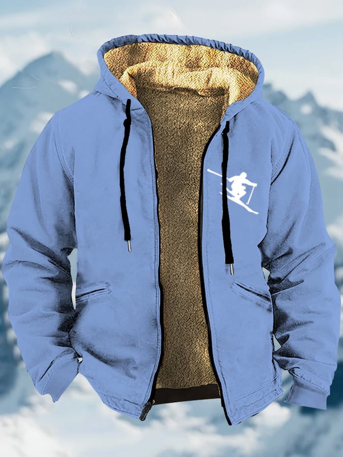 Sherpa Lined Hooded Jacket – Warm Outdoor Zip-Up Winter Coat
