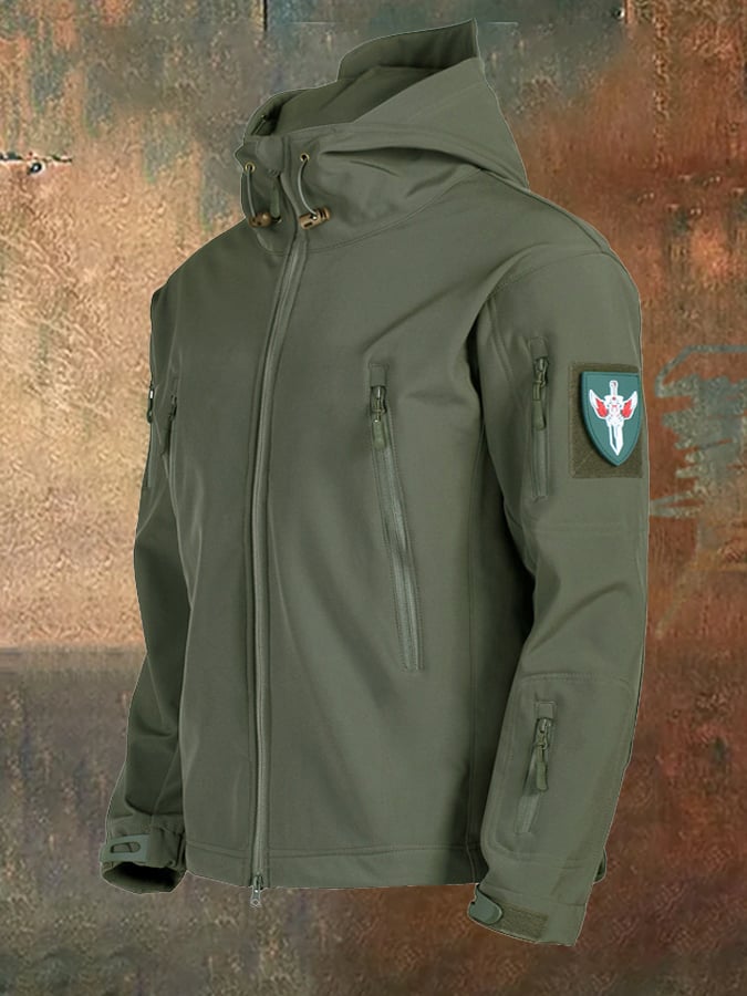 Tactical Hooded Softshell Jacket – Windproof Utility Outdoor Coat