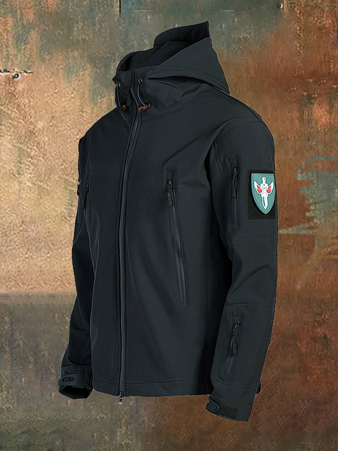 Tactical Hooded Softshell Jacket – Windproof Utility Outdoor Coat