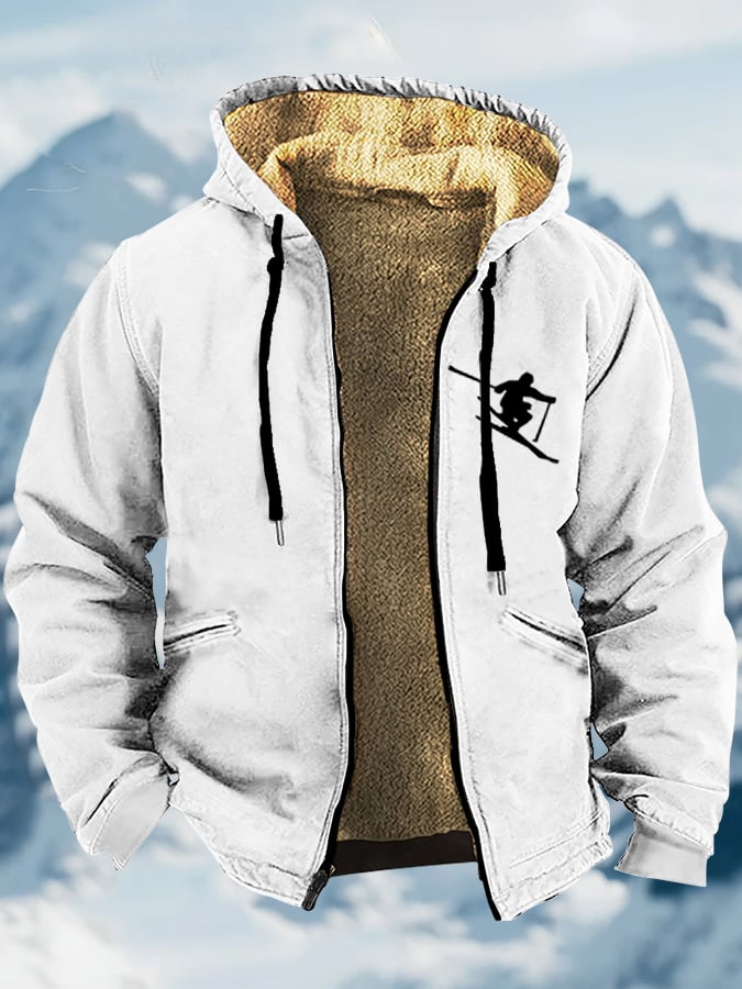 Sherpa Lined Hooded Jacket – Warm Outdoor Zip-Up Winter Coat