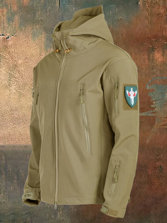 Tactical Hooded Softshell Jacket – Windproof Utility Outdoor Coat