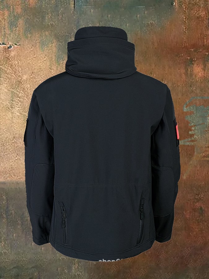 Tactical Hooded Softshell Jacket – Windproof Utility Outdoor Coat